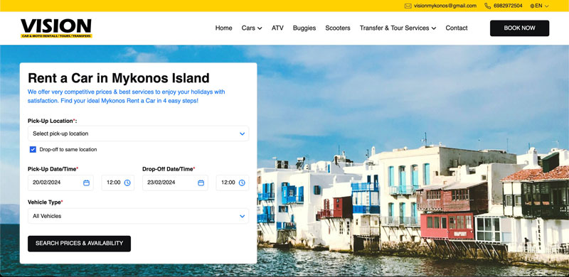 Vision Mykonos - Car & Moto Rentals / Tours / Transfers